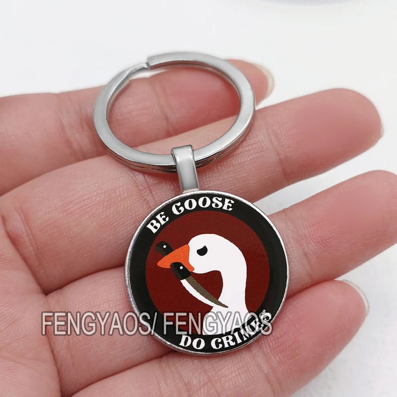 Animals Keychain Cartoon Honk Be Goose Good Girls Cat Keychains for House Parts Gift for Friends Jewelry