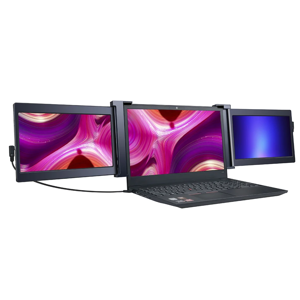 15 inch Portable Triple-screen Monitor Laptop Expansion Screen