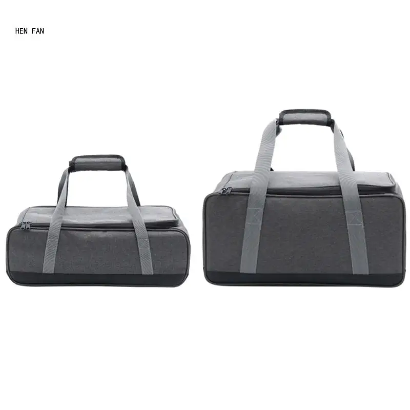 

Portable Lunch Bag Thermal Insulated Storage Bags Shoulder Lunch Box Tote Travel Handbag M89D