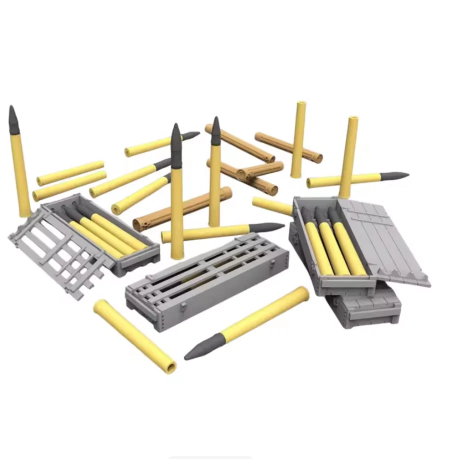 

Gecko model 1/16 scale model kit 16GM0014 german 7.5cm pak40 ammo boxes with shells set