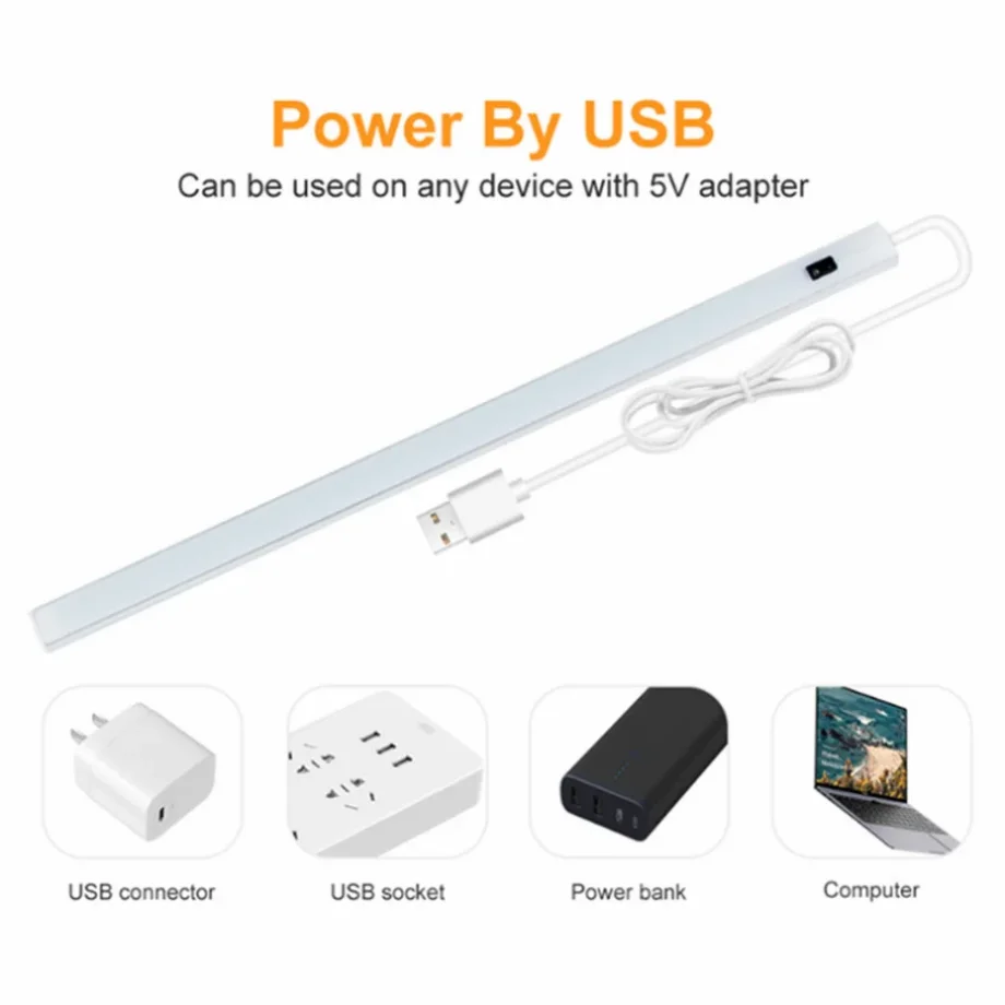 5V USB LED Strip Desk Lamp Hand Sweep Switch Motion Sensor Lamp Table Lamp Children Study Room LED Under Cabinet Kitchen Lights