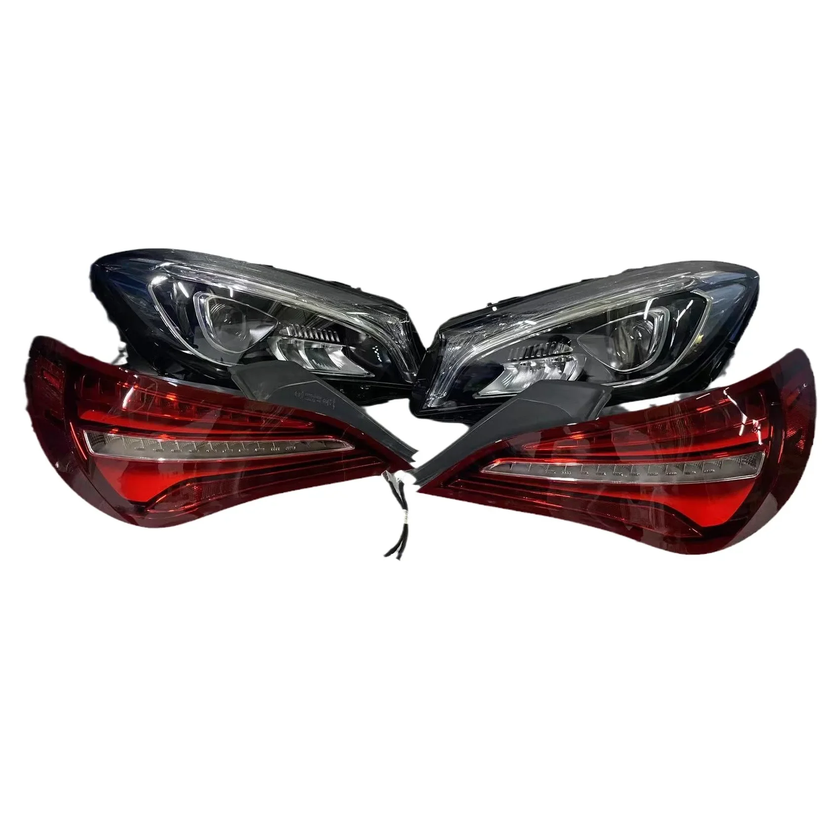 For Mercedes Benz CLA 14-20 LED Headlight Tail Light Angel eyes Hi-Lo Beam Daytime Running Turn signal