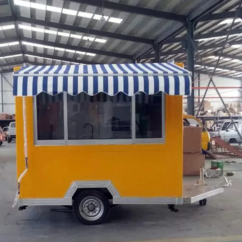 Fast Food Cart for Baking Equipment Mobile Ice Cream Cart Customized Street Food Trailer Mini Concession Cart With USA Standard