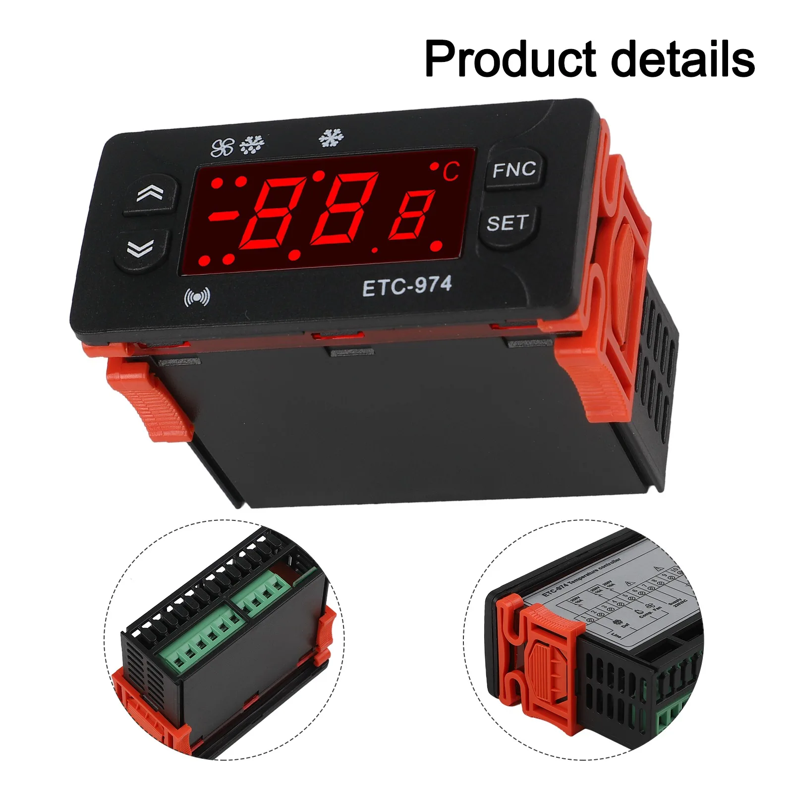77 * 34.5 * 58 Mm Digital Temperature Controller Probe Measurement Display Resolution 1 C 0.1 C Storage Temperature -30 To 85