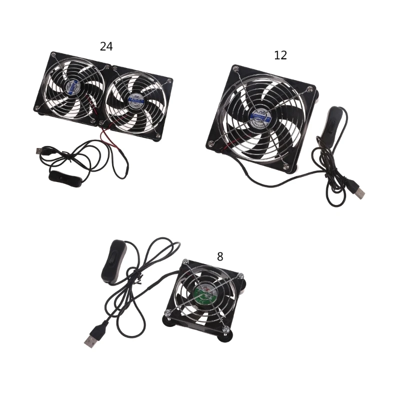 

80/120/240mm Cooling Fan Router Cooling Fan Large Air Volume Computer Cooler