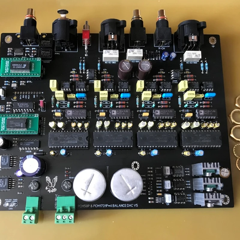 2022 latest upgrade fully balanced PCM58P X4 DAC decoder board balanced and RCA output  with PCM1701 or PCM58