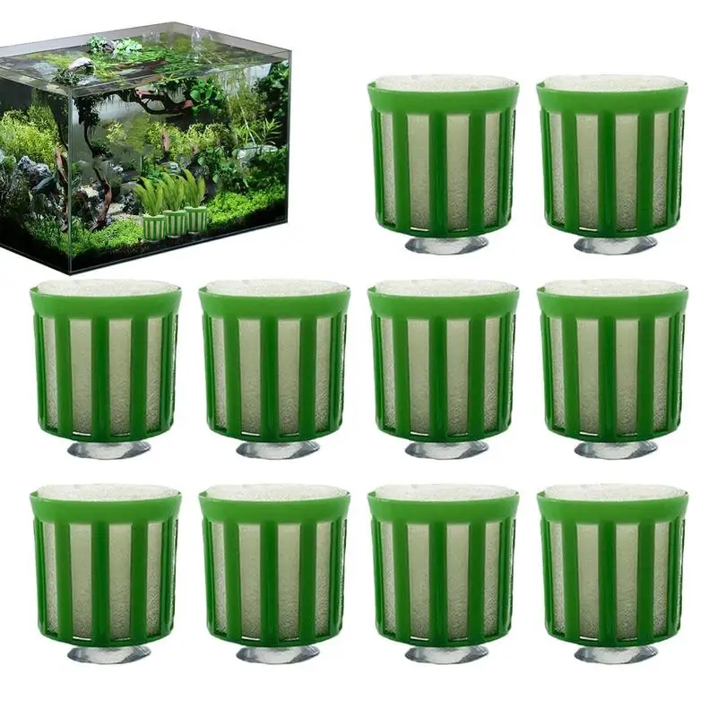 

Aquatic Plant Fixed Holder 10pcs Aquarium Water Plants Fix Pot Kit Aquarium Accessories Aquarium Landscape Decoration For Fish