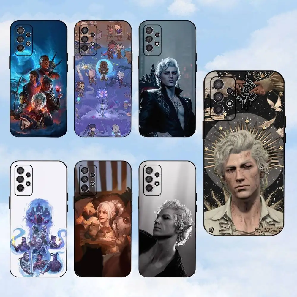 

B-Baldurs BG3 Gate 3 Phone Case For Samsung S25,S24,S23,S22,S21,S20,S10,Ultra,Plus,Lite,FE,Soft Silicone Black Cover