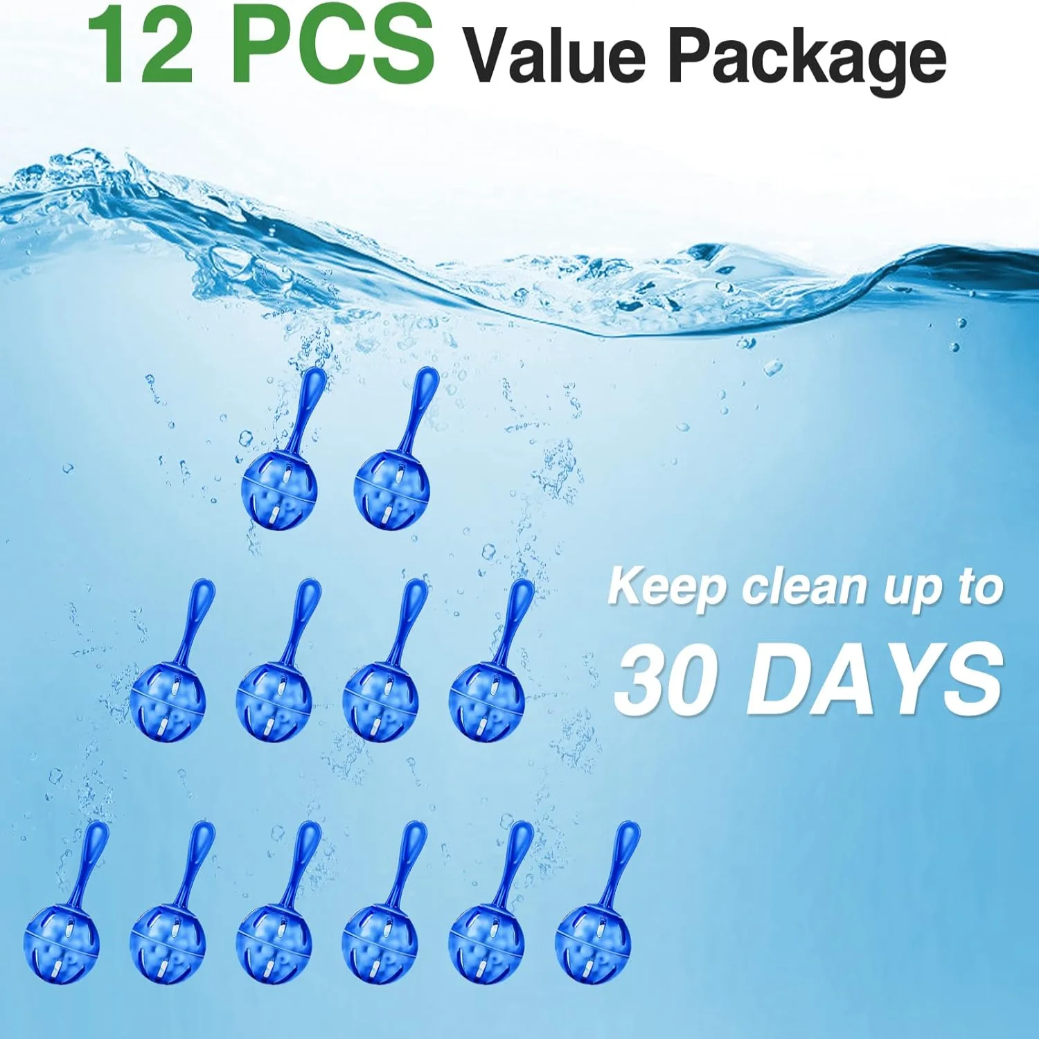 12 Pack  Humidifier Tank Cleaner Demineralization Cleaning Ball for All  and Fish Tank, Demineralization Cartridge for humidifie