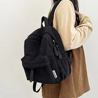 Mochilas japonesas de pana para mujer, mochila de viaje con múltiples bolsillos, mochila escolar de moda para volver a la escuela