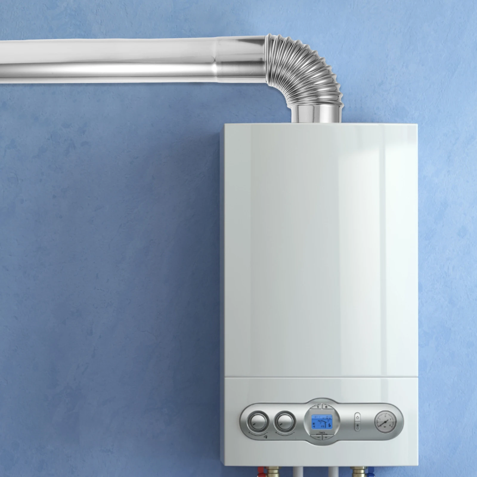 

1Set Stainless Steel Flexible Chimney Flue Exhaust Pipe Metal Stove Vent Hose Heating Stove Chimney Extension for Home