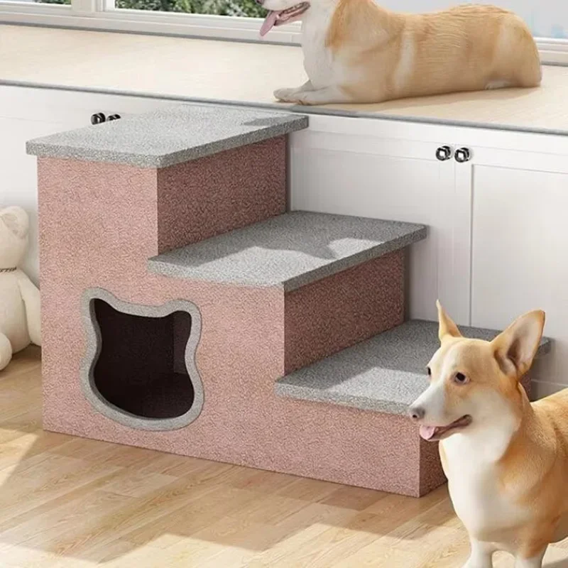 Hot sales Easy Pet Stairs / Pet Ramp / Pet Ladder Durable Dog Ramp For High Beds Wooden Cat Ramp Stairs Steps