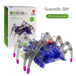 Novo robô elétrico modelo de aranha diy educacional 3d monta kits de brinquedos para crianças presentes de aniversário de natal