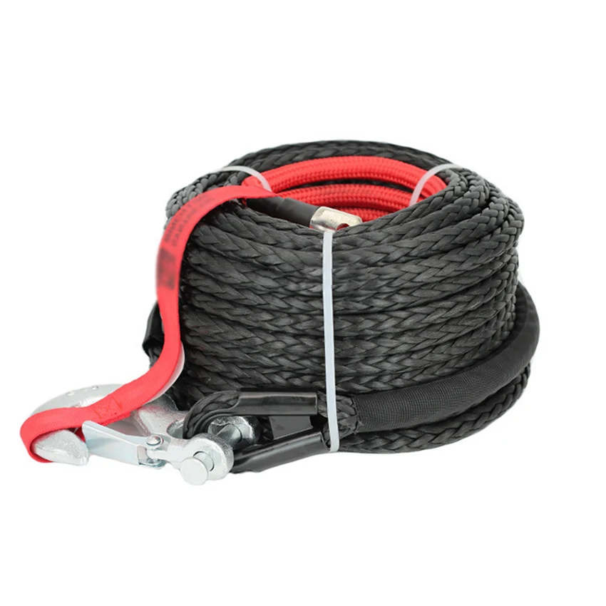 13mm*25m 12mm*28m Synthetic Winch Rope Tow Car Off Road Trailer Strap Breaking Strength For ATV SUV Vehicle