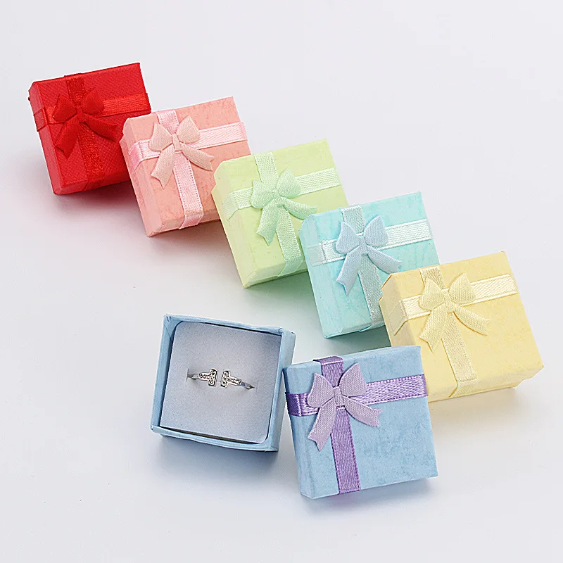 Cloud 4*4 Heaven and Earth Cover Jewelry Box Ring Earrings Box White Inner Core Sponge Jewelry Box