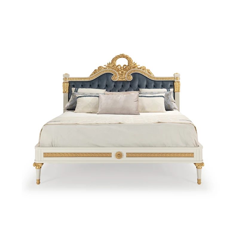 

Удобная мебель для спальни ручной работы, старинная королевская роскошная двуспальная кровать, традиционный спальный гарнитур из белой березы