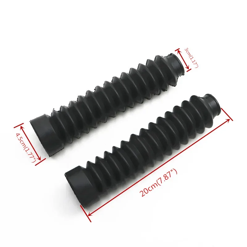 Black Front Fork Dust Boots Rubber  Jacket Cover For Honda CG125 Dirt Bike