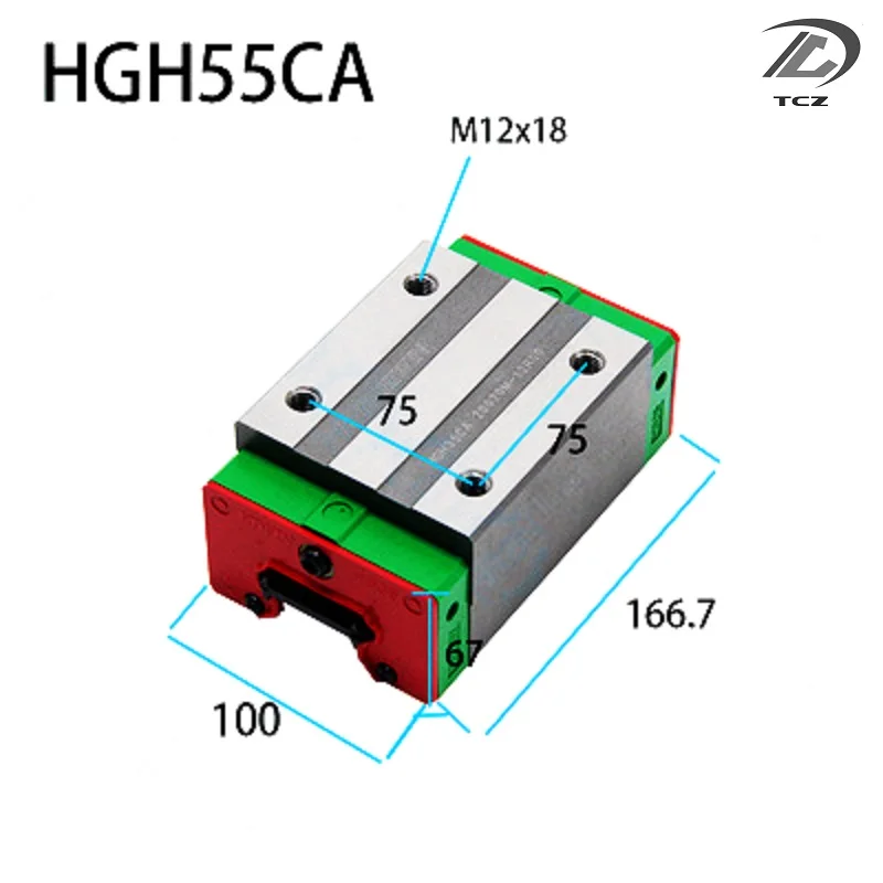 

HGH55CA Original near carriage block guideway slider for linear guide rail CNC router