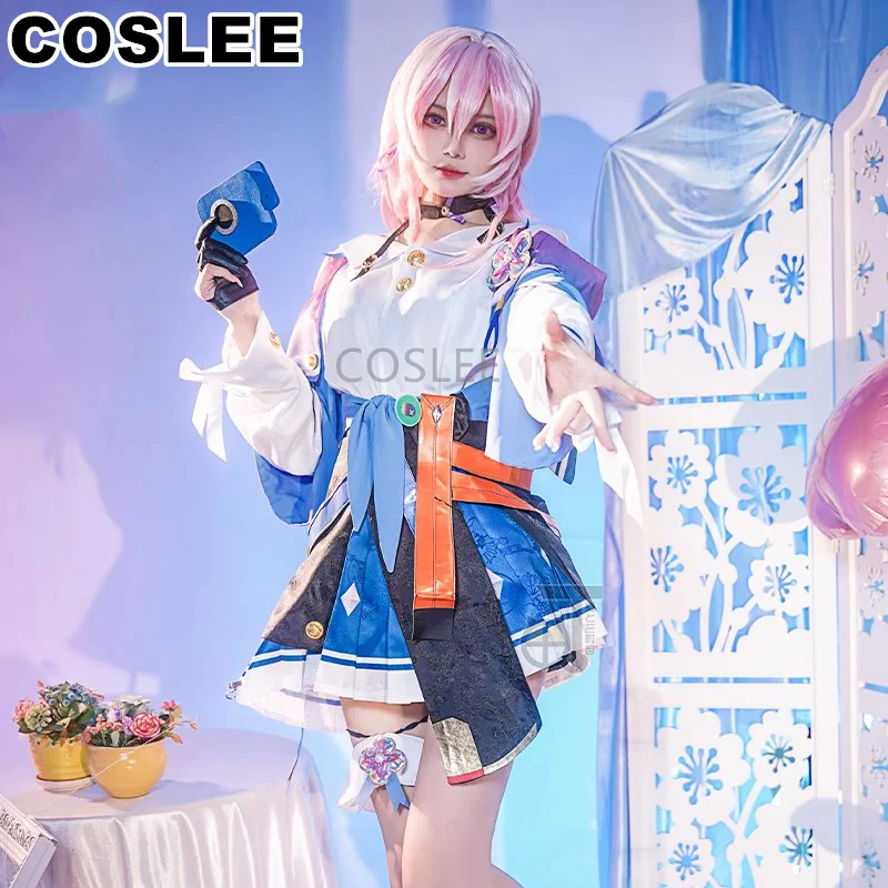 

COSLEE March 7th Honkai: Star Rail Cosplay Costume Full Set Game Suit Uniform Top Skirt RolePlay Halloween Party Outfit Clothing