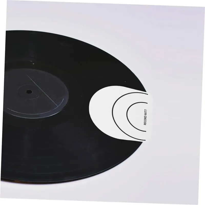 A42T-Anti-Static Record Mitts Microfiber Vinyl Record Cleaner Gloves Material For Safe LP Handling