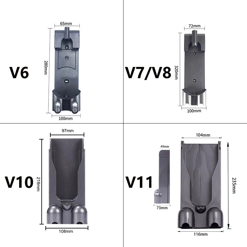 다이슨 V6 V7 V8 V10 V11 진공 청소기 스토리지 랙 Pylons 도킹 스테이션, 충전기 베이스 행거 노즐 브래킷 예비 부품