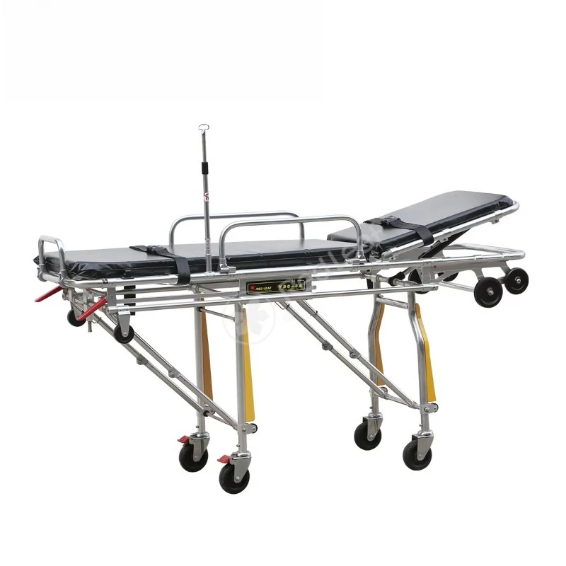 

Height Adjustable Aluminum Alloy Ambulance Stretcher Car