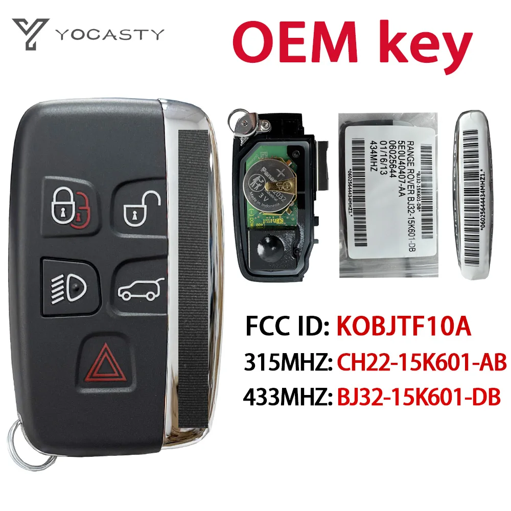 YOCASTY الأصلي BJ32-15K601-DB CH22-15K601-AB لاند روفر رينج روفر سبورت إيفوك رواج ل جاكوار XJ Xe XF مفتاح السيارة عن بعد