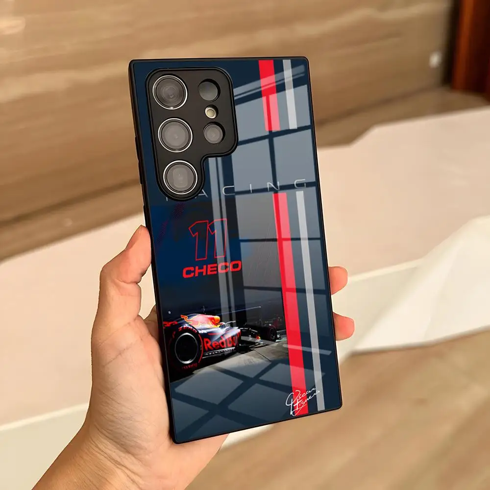 Серхио-Перес-f1-Формула-11-Чехол-для-телефона-samsung-s25-ultra-s24-s22-s23-s20-fe-s21-plus-a54-a34-a16-a53-a14-Стеклянный-чехол