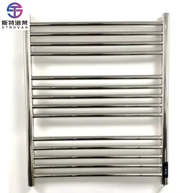 

Stainless Steel Wall-mounted Bathroom Towel Warmer with Timer & Temperature Control - Electric Towel Drying Rack for Hotels