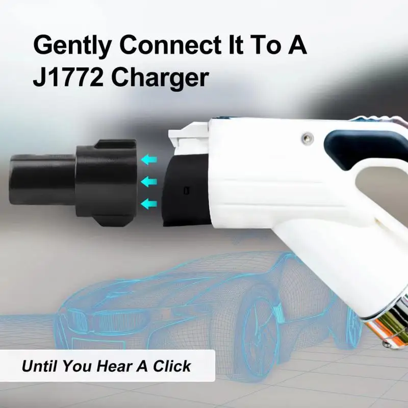 New J1772 Charging Adapter for Tesla Model 3 Y S X only J1772 to Tesla Max 80 Amh 240V Compatible fast Charger Black