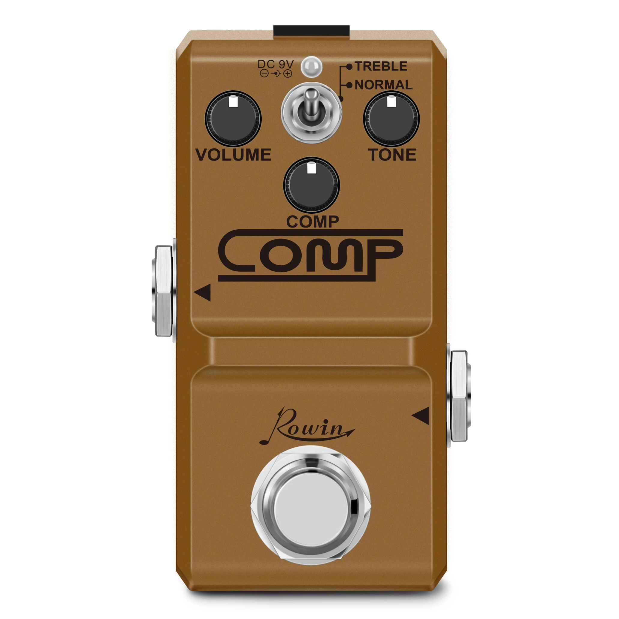 Rowin  Guitar Effect Pedal Compressor Bass Pedal Comp  Compression Effector True Bypass CP333 Golden Drop Ship Supported