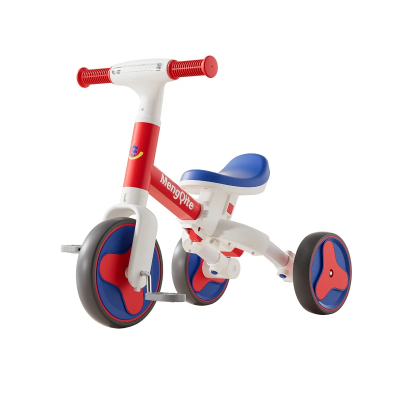 3-in-1 Kids Balance Bike Detachable Pedal Ride-On Anti-Slip Shock-Absorbing Song Outdoor Riding Toy Adjustable Seat for Children