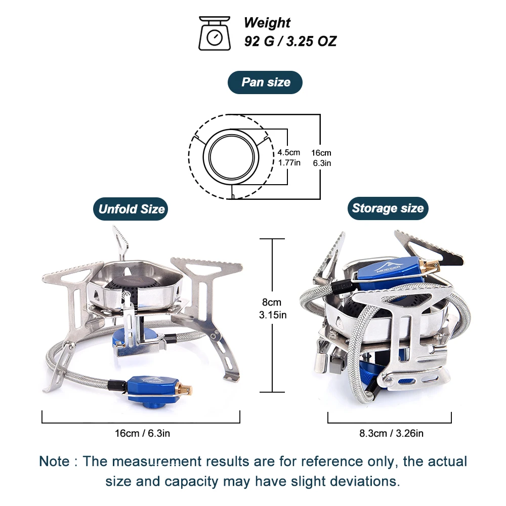 Camping Stove Outdoor Gas Burner Equipment 3500W Wind Proof Heater Supplies Kitchen Survival Tourist Portable foldable view 3
