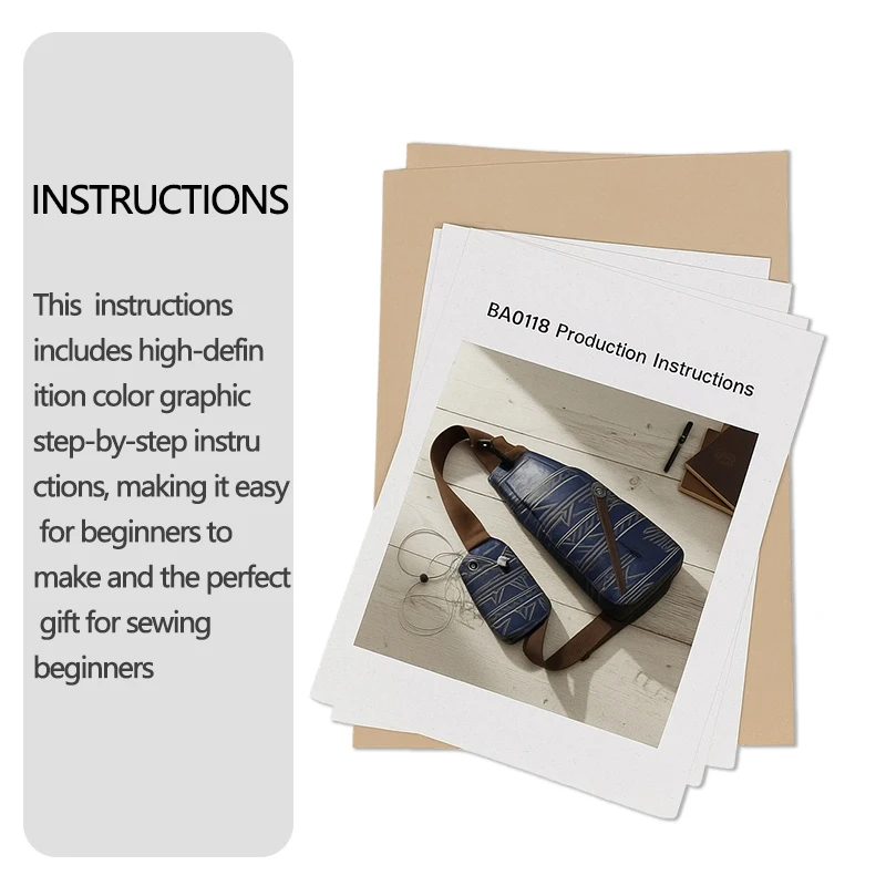 Sling Bag with Phone Pocket on Strap Sewing patterns, 1:1 scale Sling Bag sewing patterns, stylish Sling Bag prototype patterns