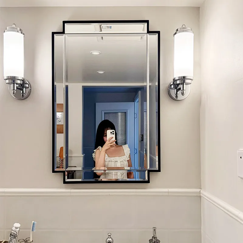 Makeup Bathroom Mirror Modern Aesthetic Girls Dressing Table Luxury Mirror Decoration Vintage Spiegel Wand Home Decorations