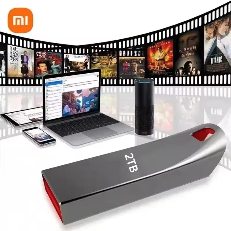 샤오미 USB 3.0 메탈 플래시 드라이브, 고속 펜드라이브, 휴대용 USB 드라이브, 방수 메모리, USB 플래시 디스크, 2TB, 1TB, 512GB, 256GB