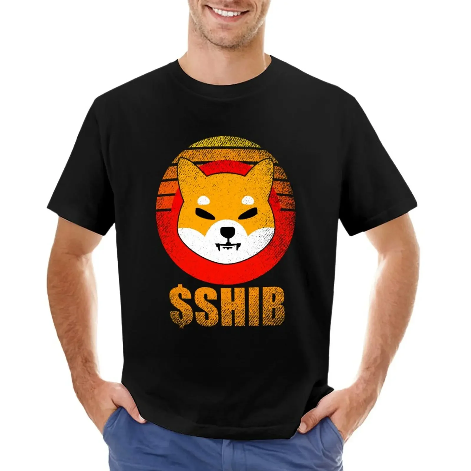 Vintage Shibacoin Miner Shiba Inu T-Shirt funnys summer top new edition Blouse fitted t shirts for men