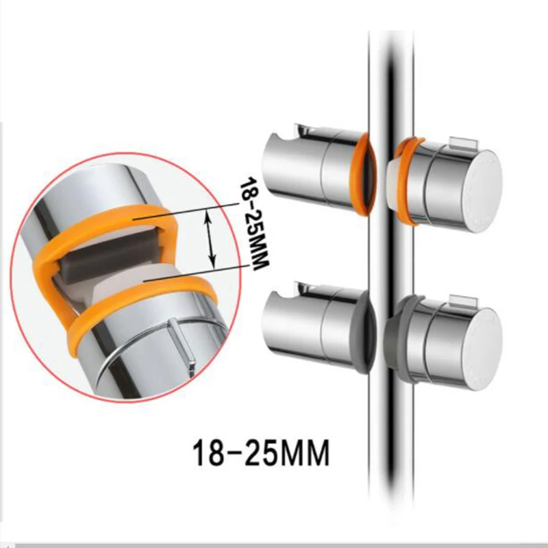 BAKALA New Hand Shower Bracket 20-25MM ABS Replacement Rail Head Slider Clamp Adjustable Shower Holder Chrome Bathroom Tools