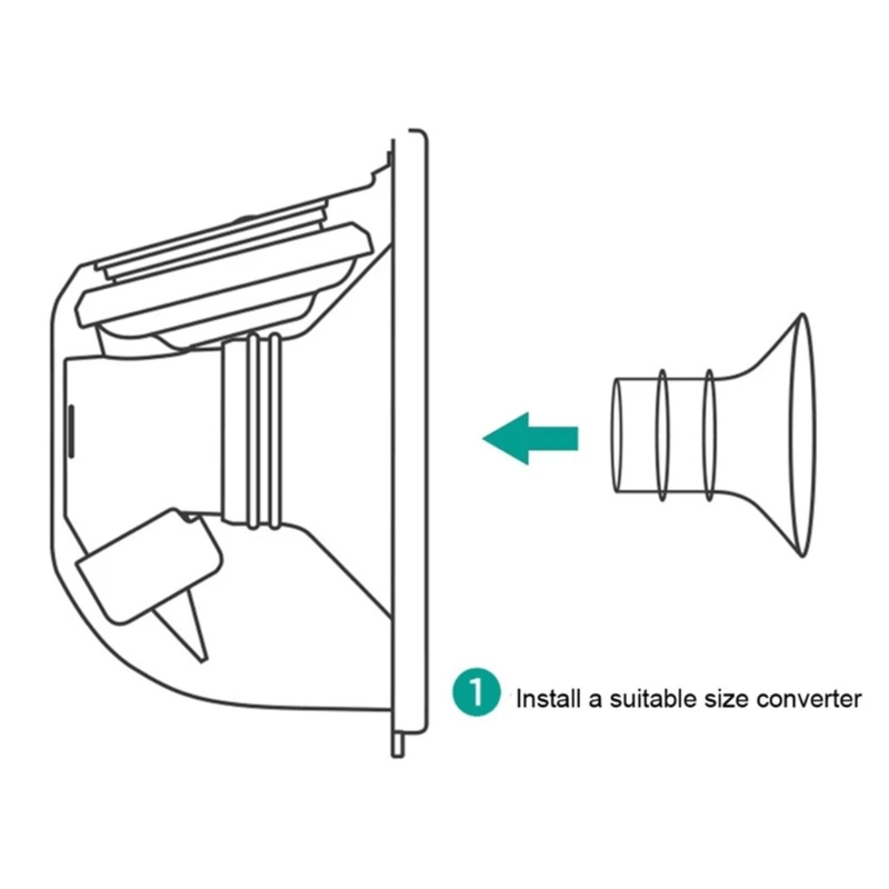67JC Electric Breastpump Flange Insert Seamless Shield Narrow Nipple Tunnel Connector