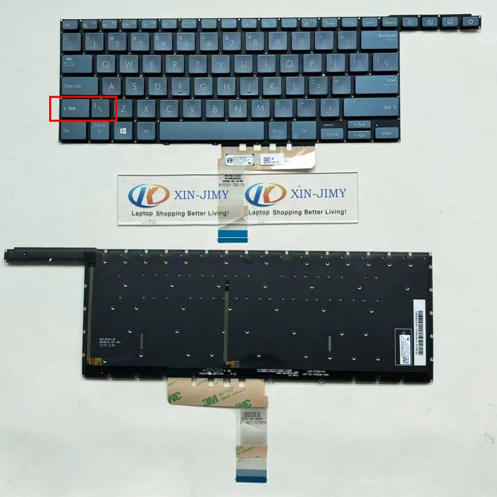 

Для Asus Zenbook Pro Duo 15 ux581 UX581G Ux581gv ux581lv X2 Pro UX5000G с подсветкой украинская русская клавиатура US