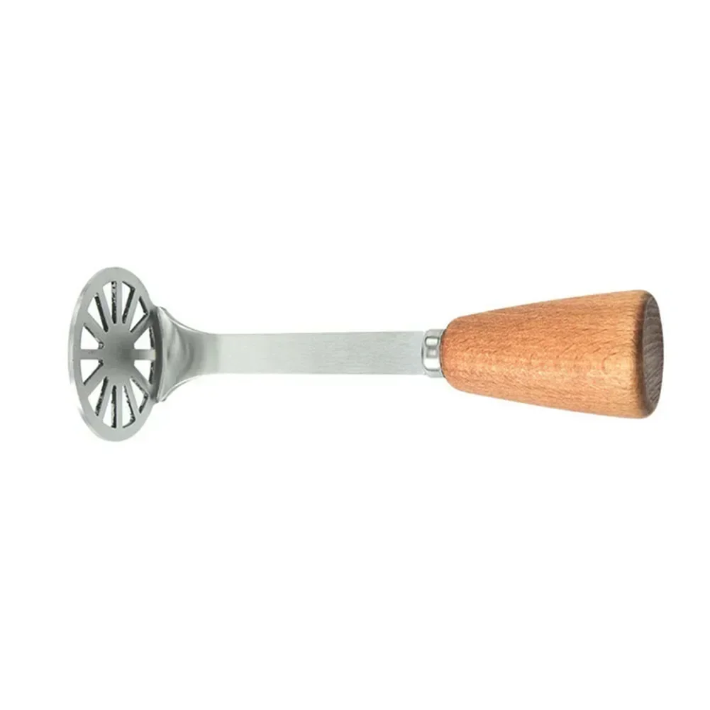 Pressed Potato Masher Pumpkin Fruit Vegetable Pressure Mud Machine Kitchen Children Food Crusher Wooden Handle Kitchen Gadgets