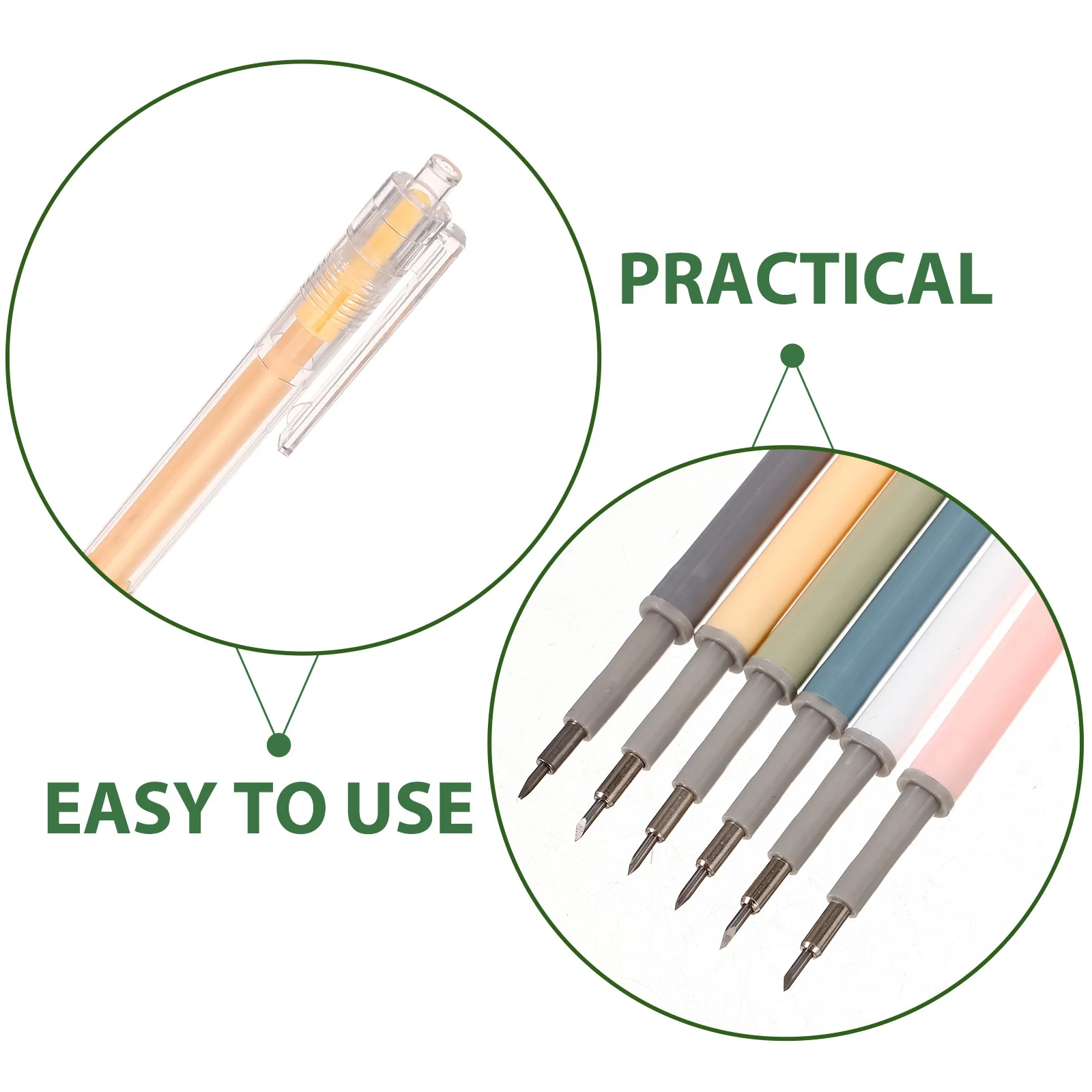 

1 Set Pen Shape Paper Cutter Plastic Metal Durable Lightweight Portable For Craft Scrapbooking Office Home Diy Multifunctional