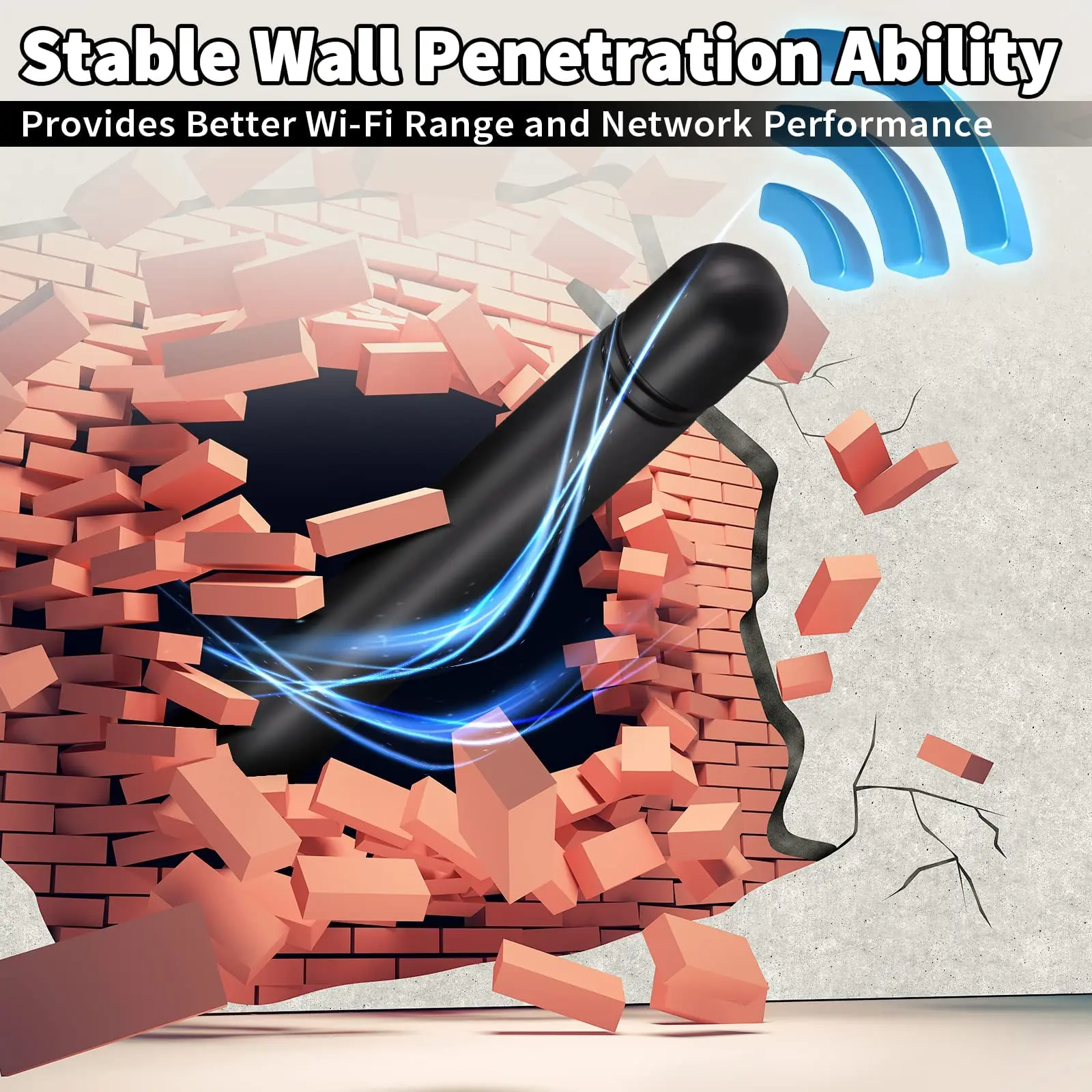 Dualband-WLAN 2,4 GHz 5 GHz 5,8 GHz 3 dBi MIMO RP-SMA-Steckerantenne (2er-Pack) für WLAN-Router, drahtlose Netzwerkkarte, USB-Adapter