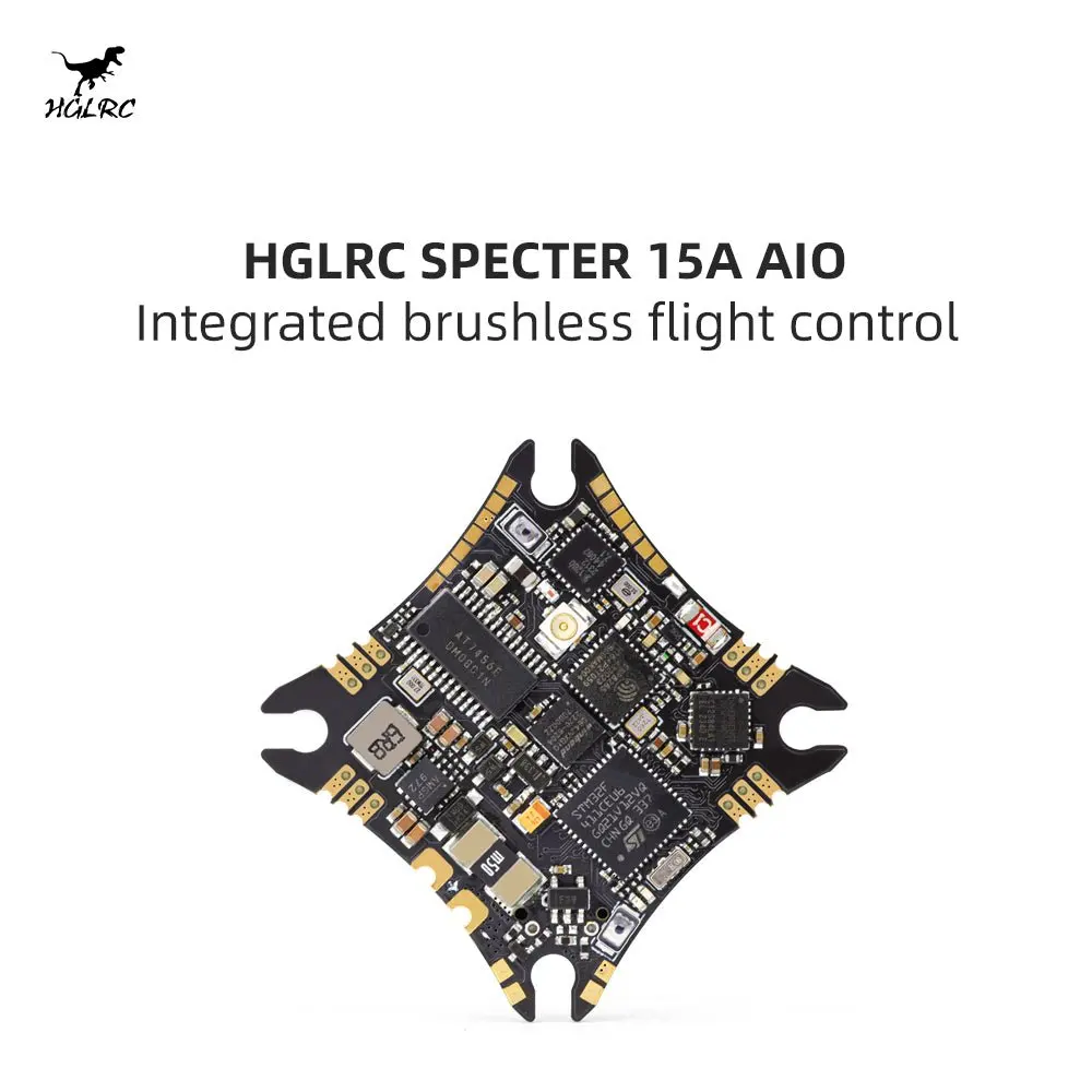 

HGLRC SPECTER 15A AIO MPU6000 F411 Flight Controller Bluejay 15A 4in1 ESC UARTS ELRS 2.4G RX 2-4S 25.5X25.5mm for FPV Drones