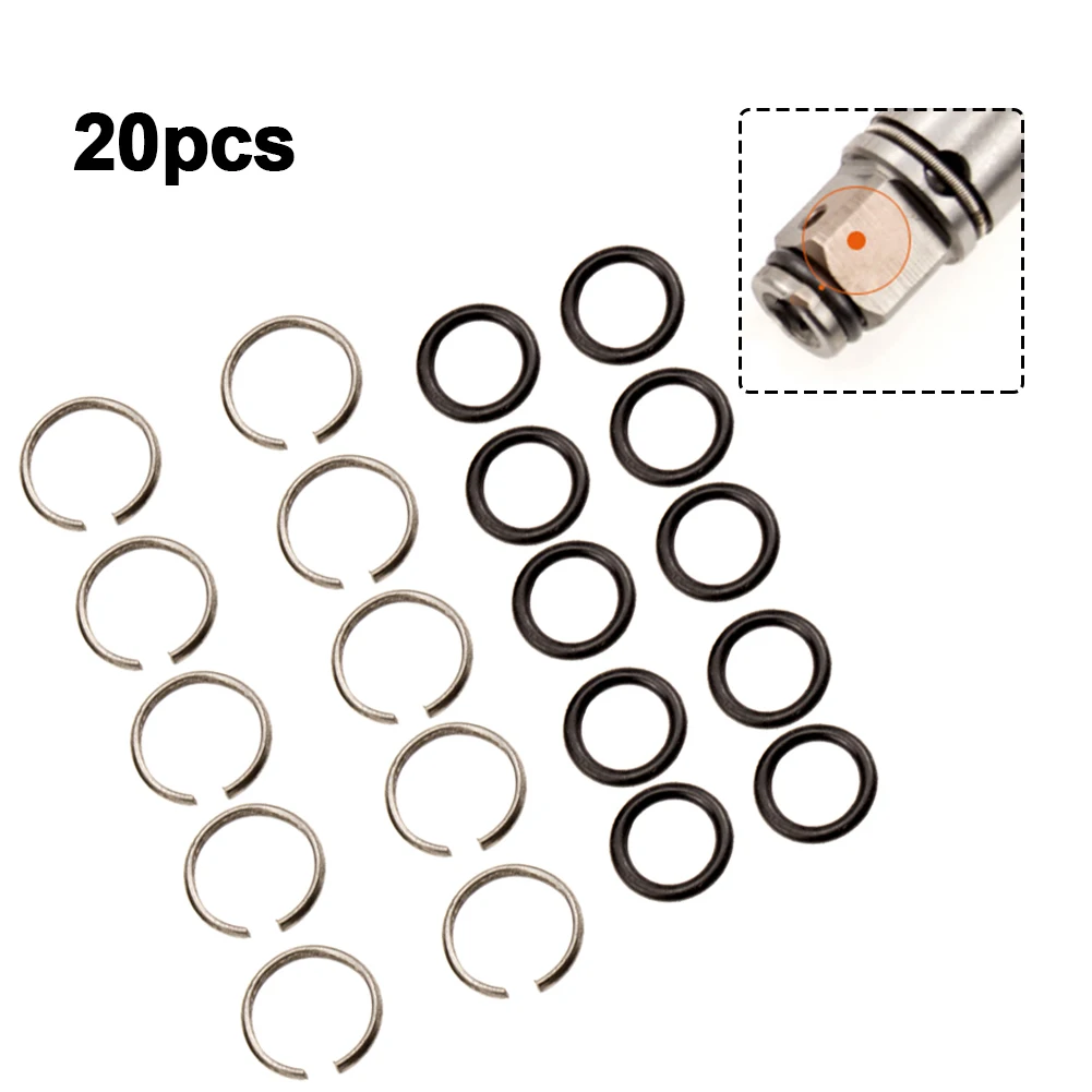 20Pcs Set Circlip Apron Rechargeable Lithium Battery Electric Wrench Square Shaft Output Shaft Power Tool Replacement Parts