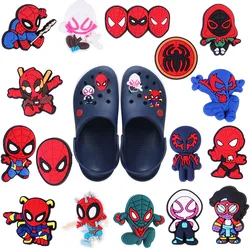 1-16pcs Spider-man crosses the universe  Charms Accessories Shoe Decorations Pins for Woman Men  Jeans Wholesale