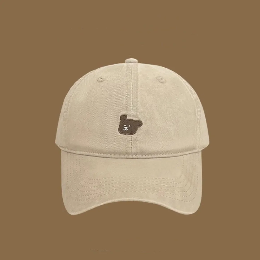 

Fashion Korean Puppy Embroidery Cap Solid Color Versatile Men Women Baseball Cap Cotton Sweet Snapback Hat Outdoor