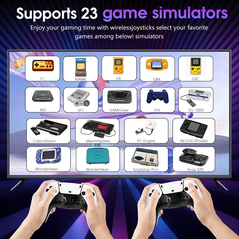 M15 4K TV Game Stick 64GB وحدة تحكم ألعاب مدمجة 3/40000+ مع لوحات ألعاب لاسلكية، تدعم 20+ أجهزة محاكاة لألعاب التلفزيون عالي الدقة #3