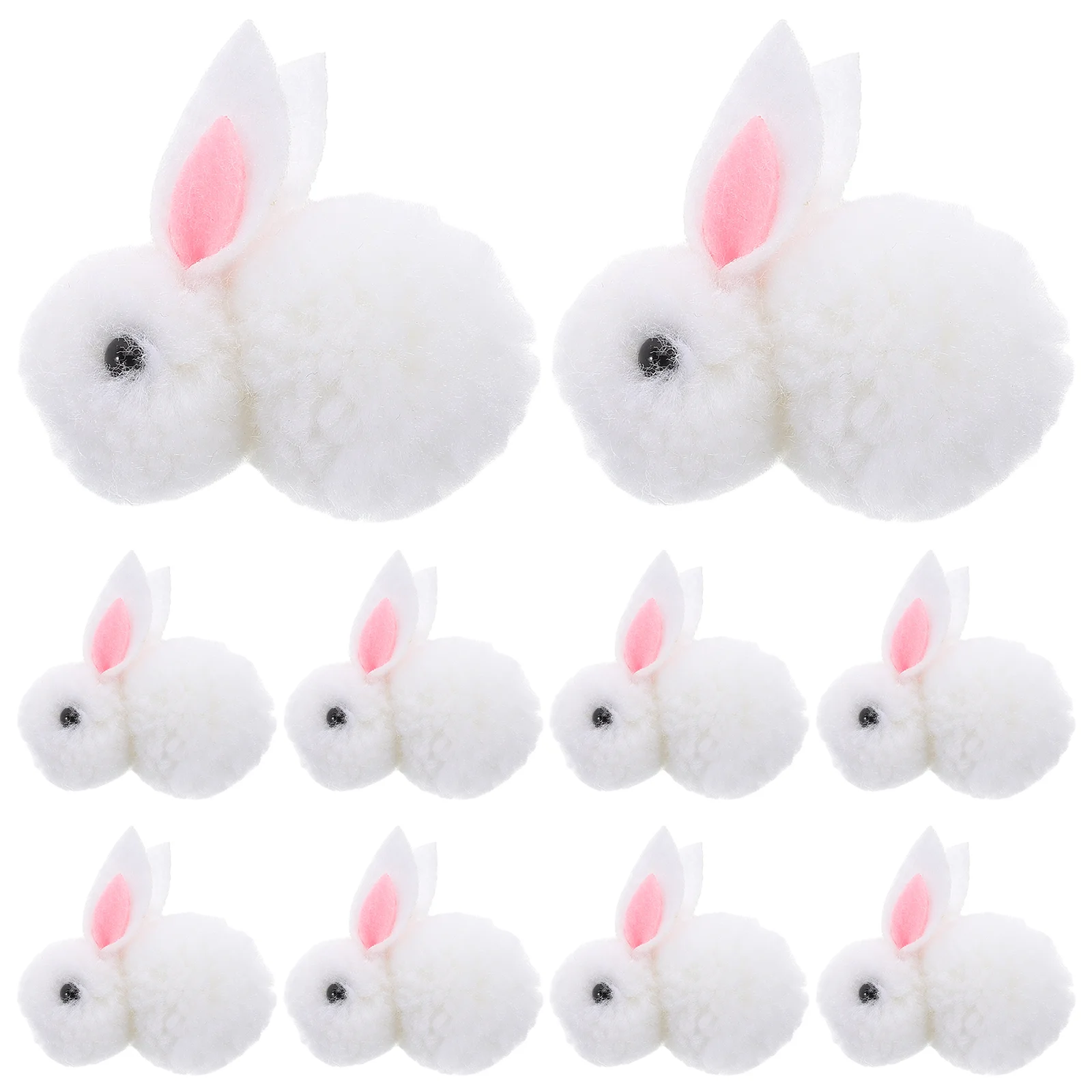 

20 Pcs Bunny Stuffed Plush Animal Figurines Cute Realistic Animals Mini Rabbits Miniature
