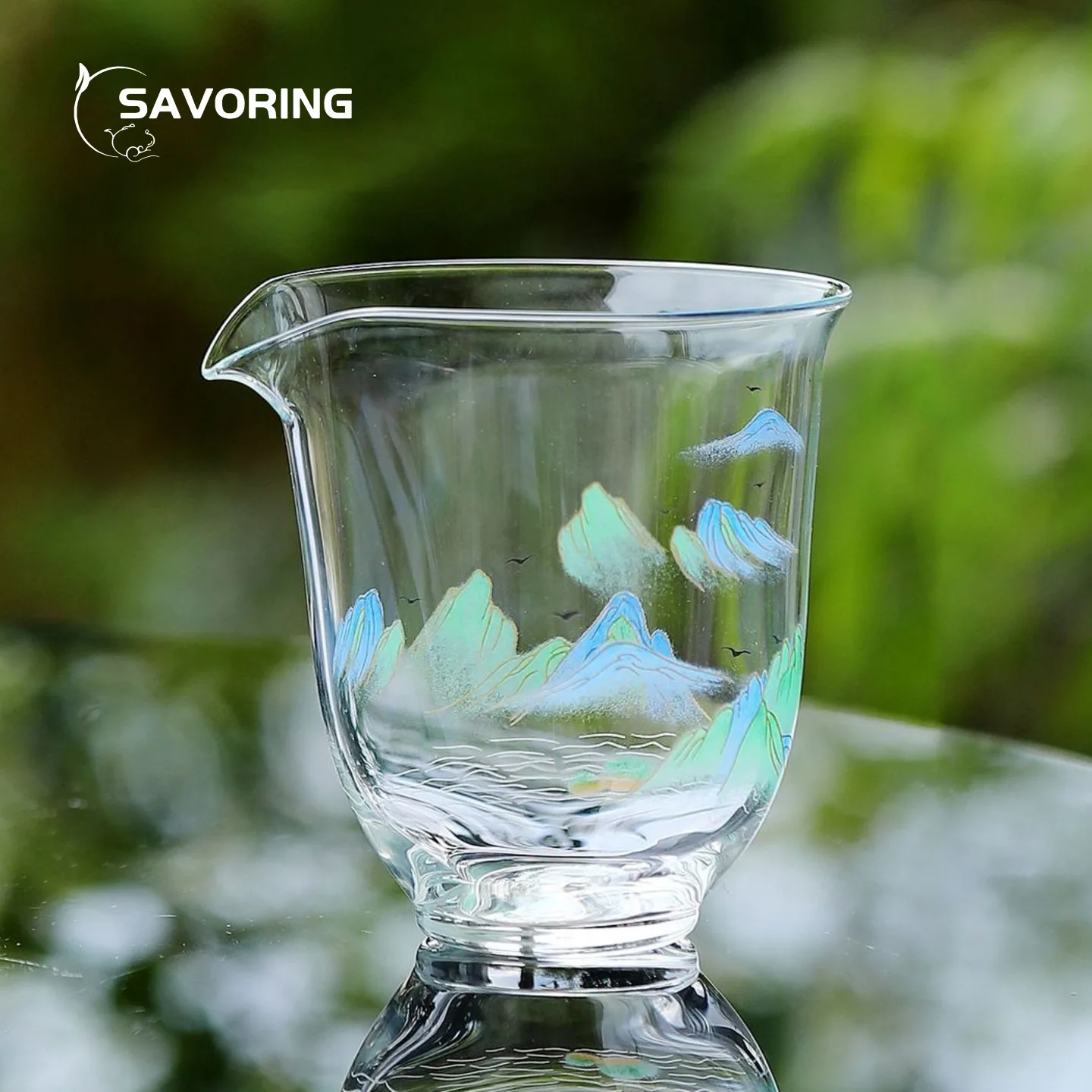 

Landscape Painting Glass Cup Tea Pitcher Chhai Fair Cup Ceremony Aesthetic Teacup Justice Cup Heat Resistant Accessories Cha Hai